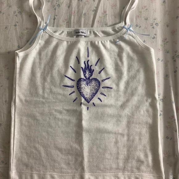 RadioDolls USA "sacred heart" pointelle cami tank top
Size S/M - Picture 2 of 3